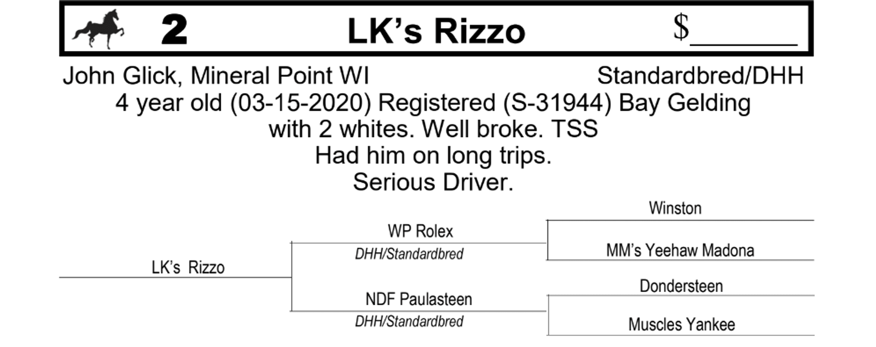 Image for 13th Annual Dutch Valley Driving Horse Sale, Platteville WI