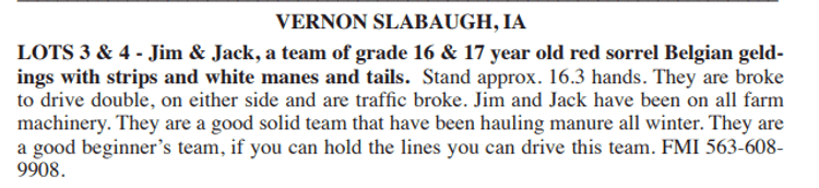 Image for Waverly Horse Sale - Horses Day One THURSDAY, MARCH 27TH - Waverly Iowa