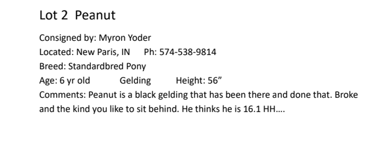 Image for NPEC Fall Classic Pony & Mini SPECIAL - New Paris, Indiana - SALE DAY THURSDAY, NOVEMBER 20TH