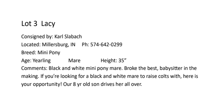 Image for NPEC Fall Classic Pony & Mini SPECIAL - New Paris, Indiana - SALE DAY THURSDAY, NOVEMBER 20TH