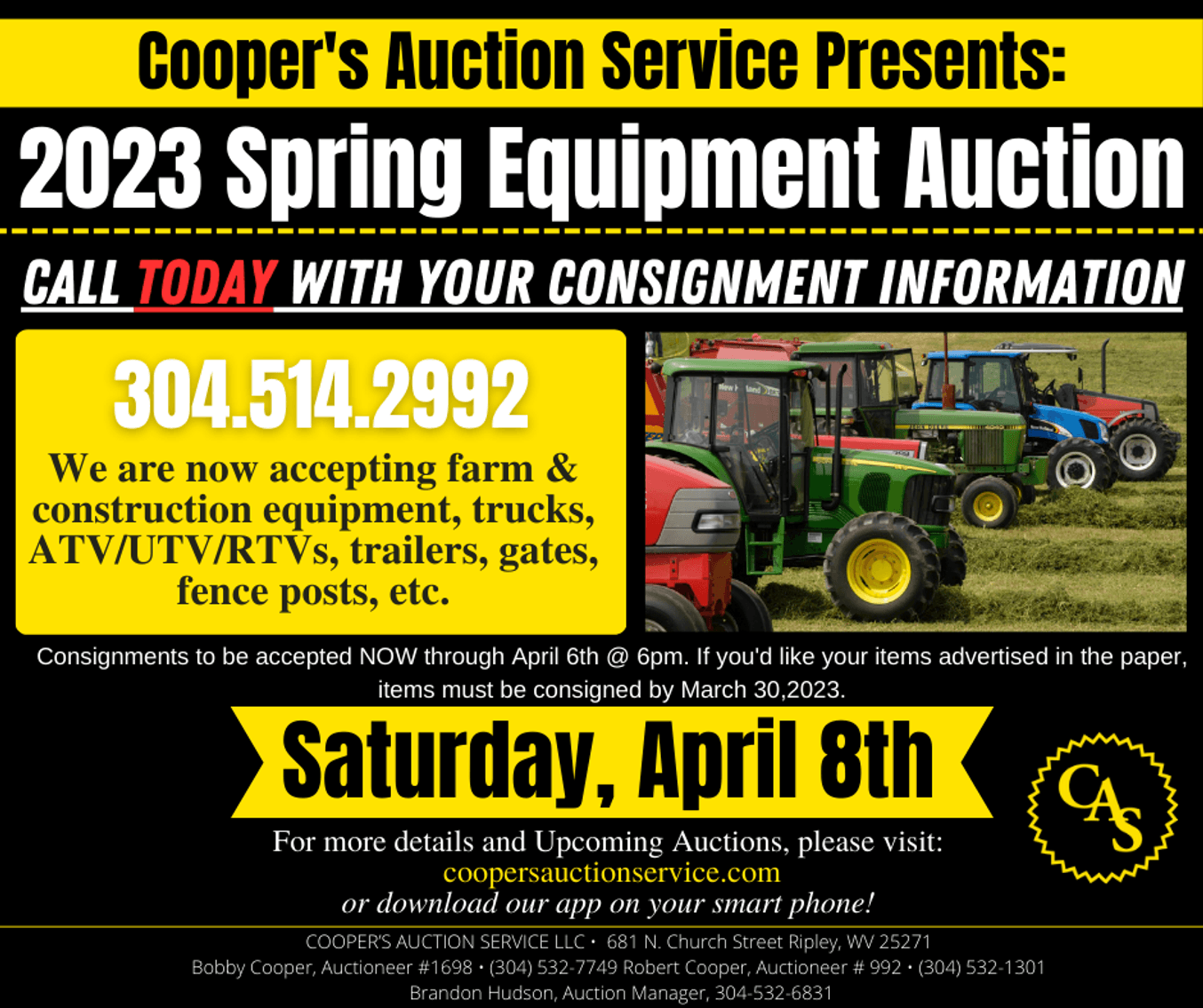 Image for 2023 Spring Equipment Auction