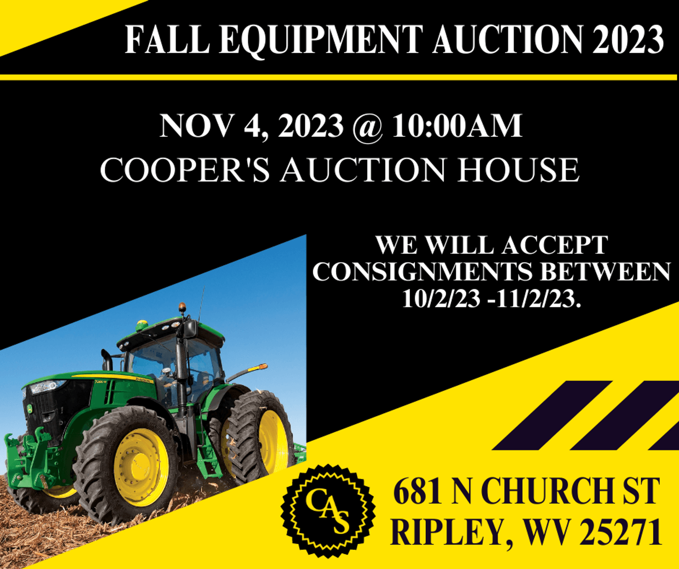 Image for 2023 Fall Equipment Auction