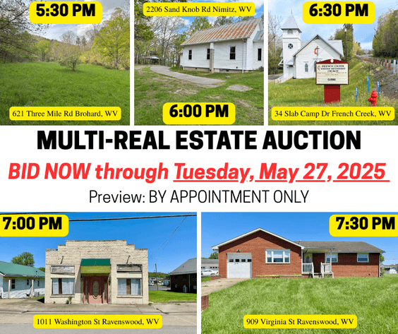 Image for Multi-Real Estate Auction ONLINE