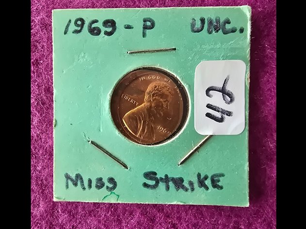 Image for 1969 P,  uncurculated,  mis-strike