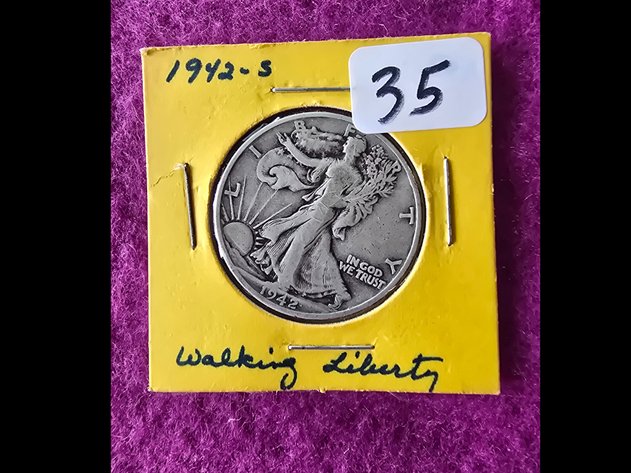 Image for 1942S Walking Liberty Silver Half Dollar