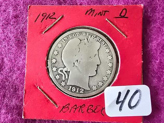 Image for 1912D Barber half dollar , US