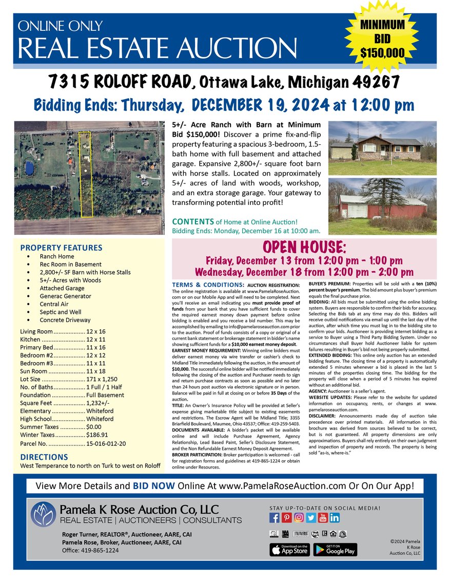 Image for 7315 Roloff Road, Ottawa Lake, Michigan 49267