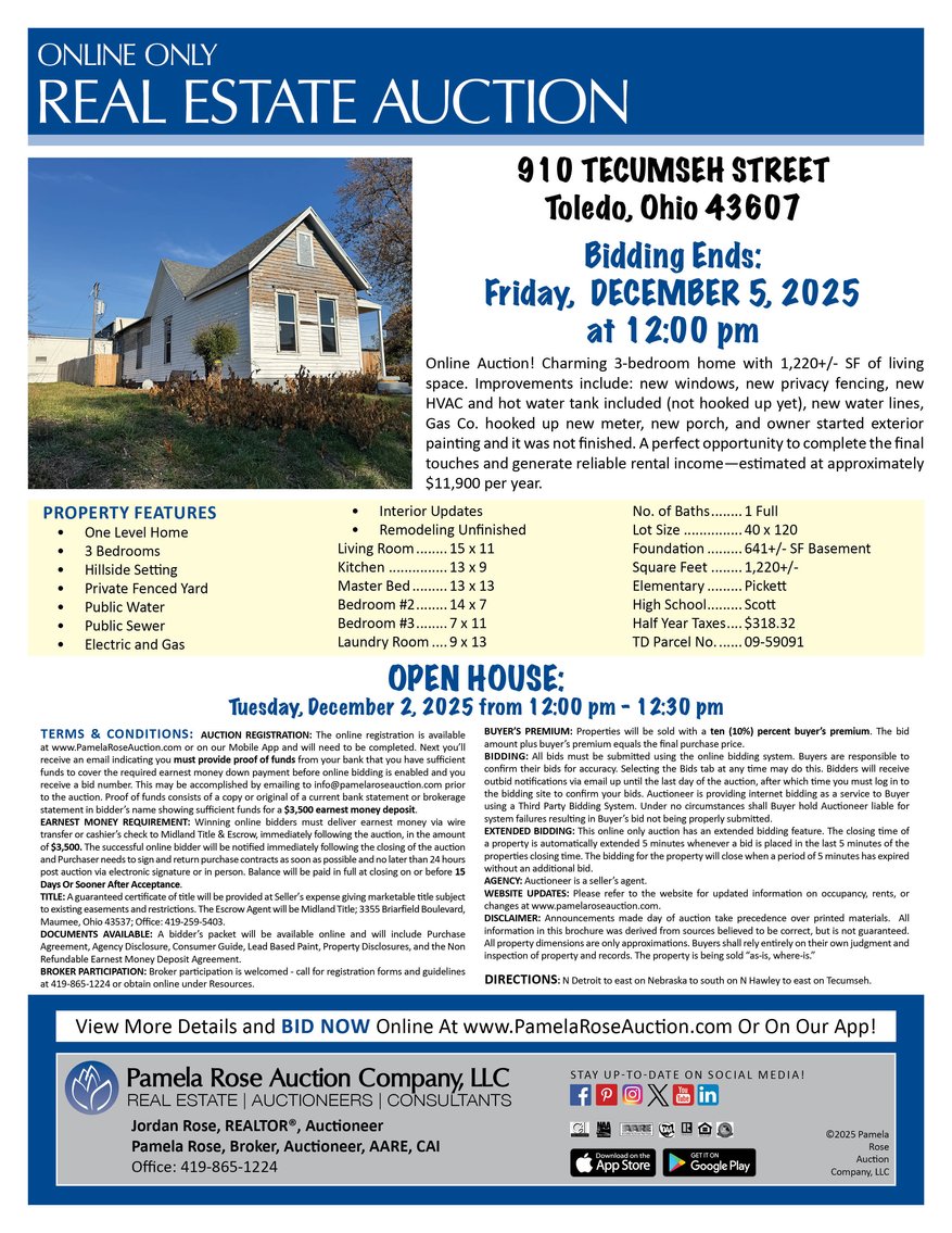 Image for 910 Tecumseh Street, Toledo, Ohio 43607