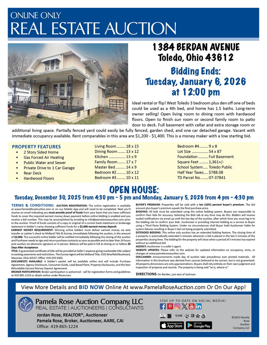 Image for 1384 Berdan Avenue, Toledo, Ohio 43612