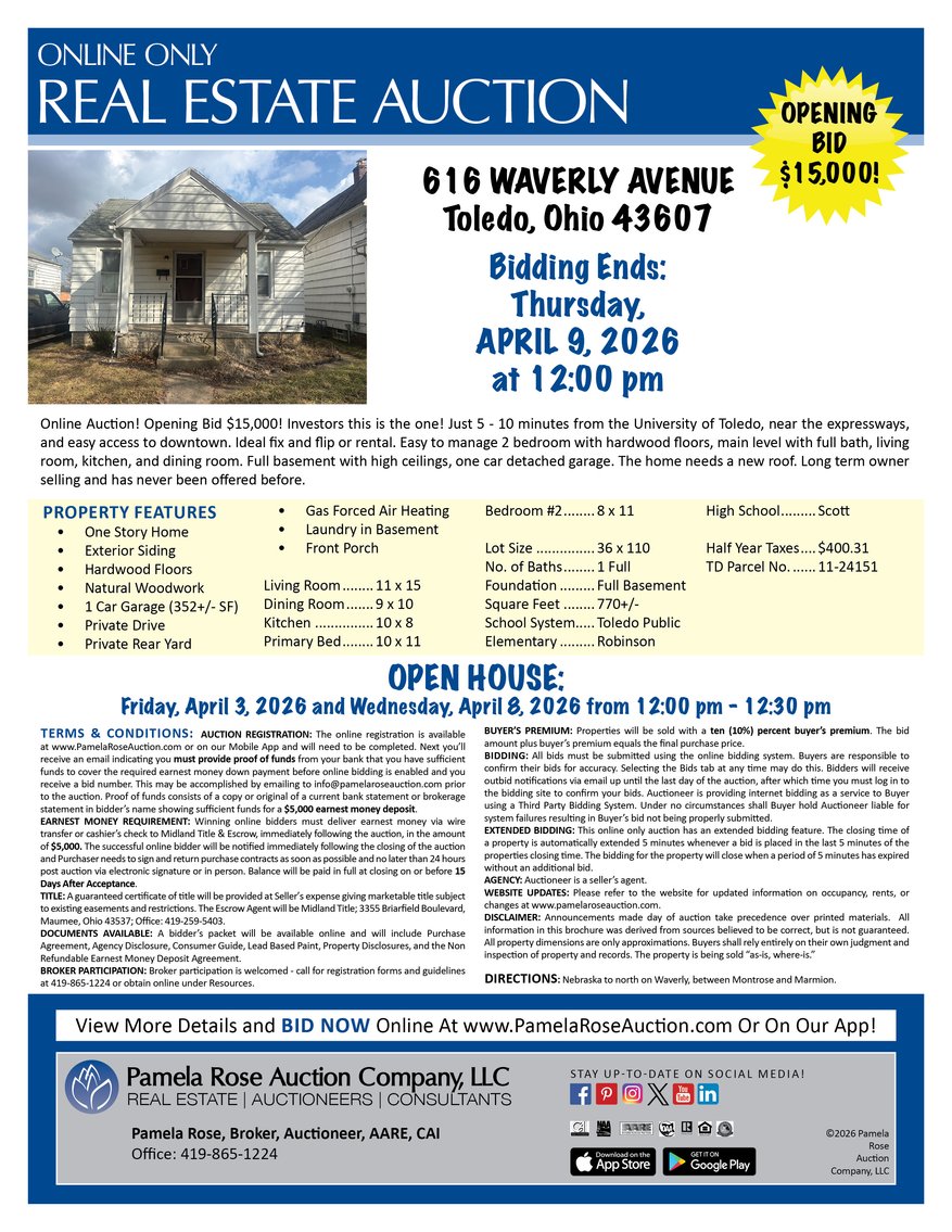 Image for 616 Waverly Avenue, Toledo, Ohio 43607