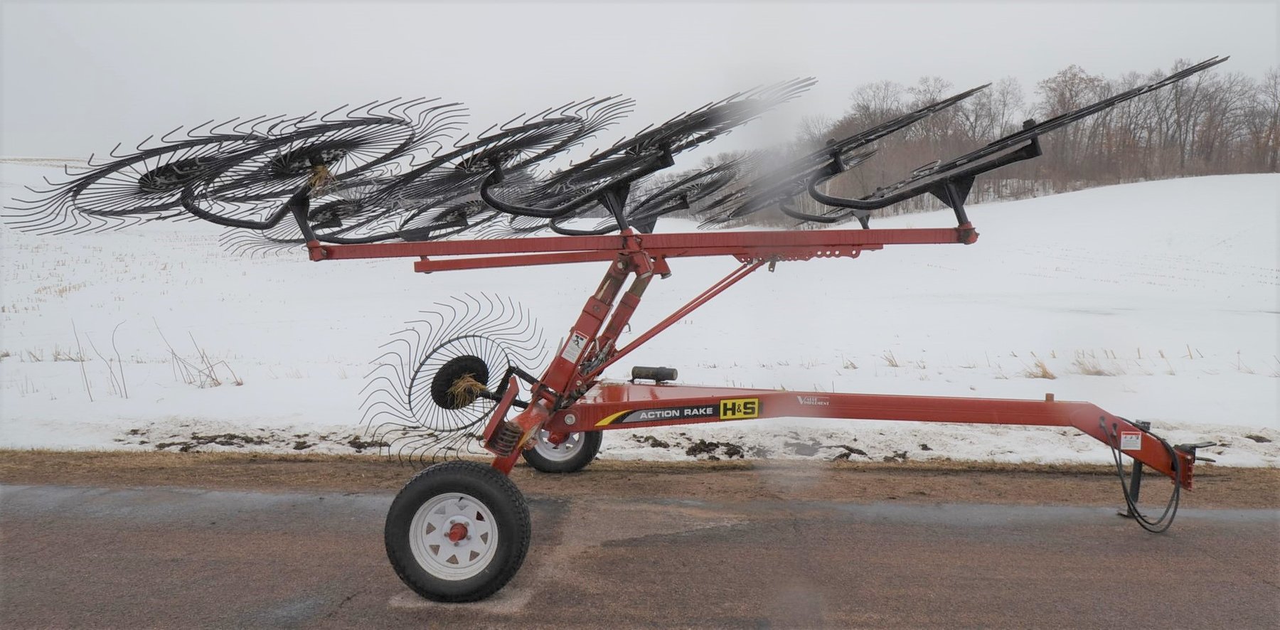Image for 2008 Kinze 3500 Corn Planter, 2018 Oxbo 334 Merger, 2014 H&S AR 1261 12 Wheel Folding Rake