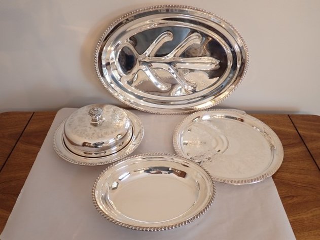 Image for Silverplate Platters and Serving Trays
