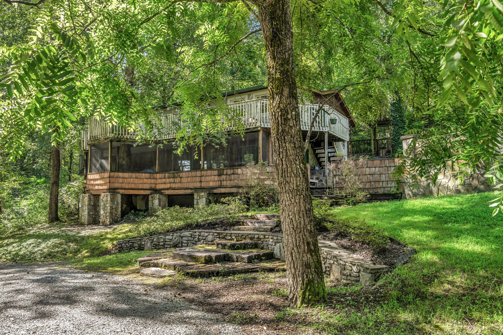 Image for Caney Fork Creek - 22 acres of Amazing Nature + Comfortable Old Log Cabin + Guest House + Shop