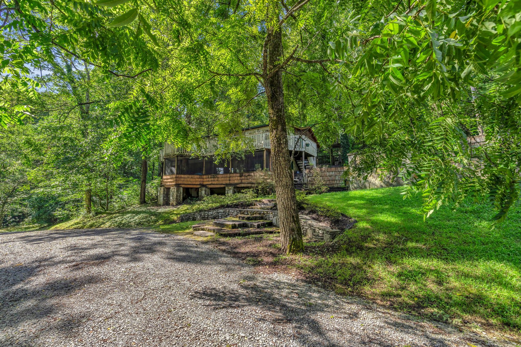Image for Caney Fork Creek - 22 acres of Amazing Nature + Comfortable Old Log Cabin + Guest House + Shop