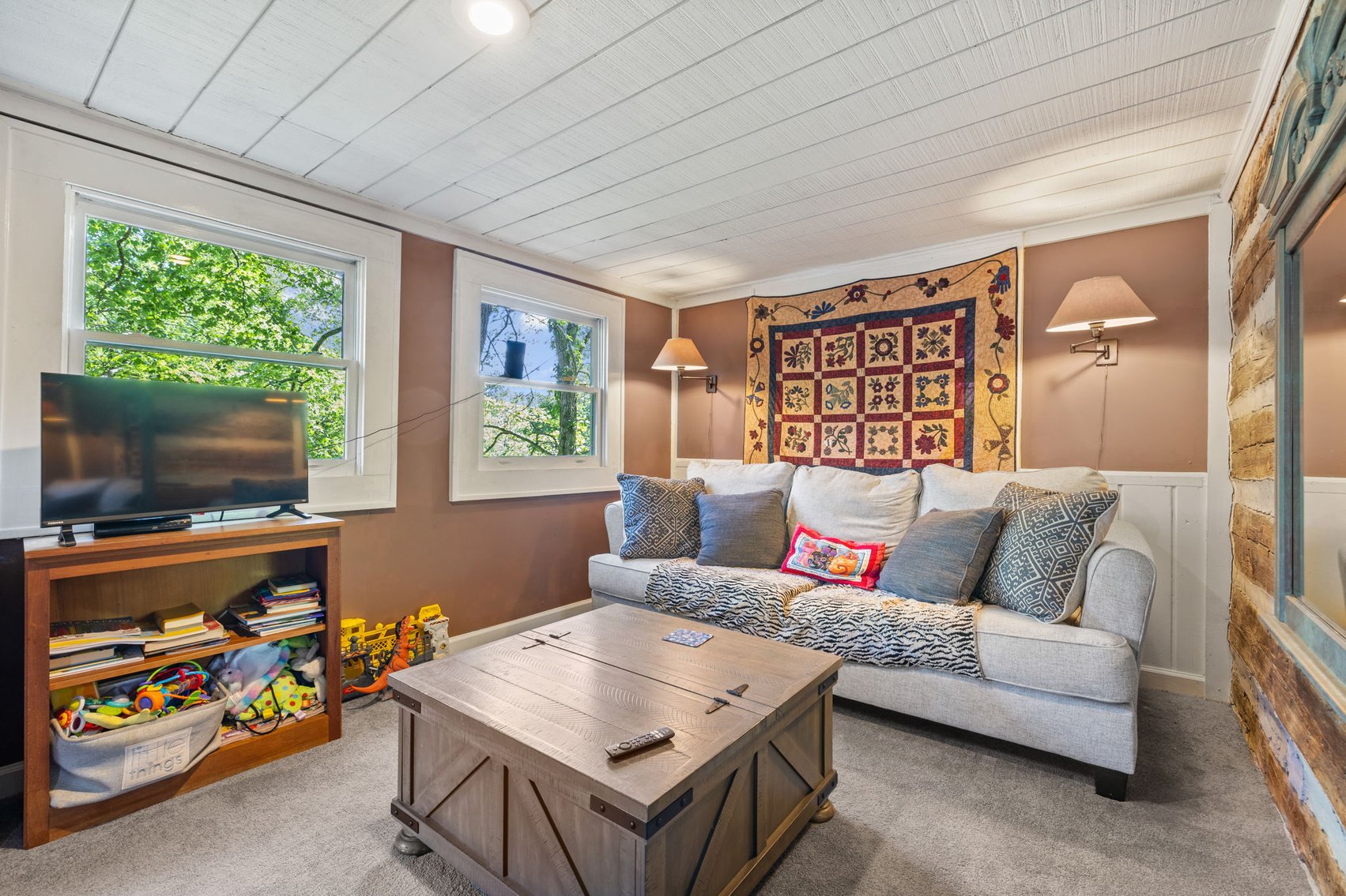 Image for Caney Fork Creek - 22 acres of Amazing Nature + Comfortable Old Log Cabin + Guest House + Shop