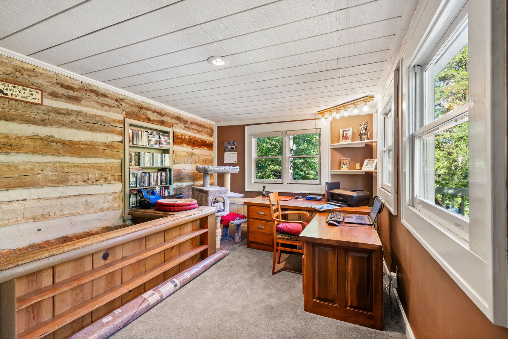 Image for Caney Fork Creek - 22 acres of Amazing Nature + Comfortable Old Log Cabin + Guest House + Shop