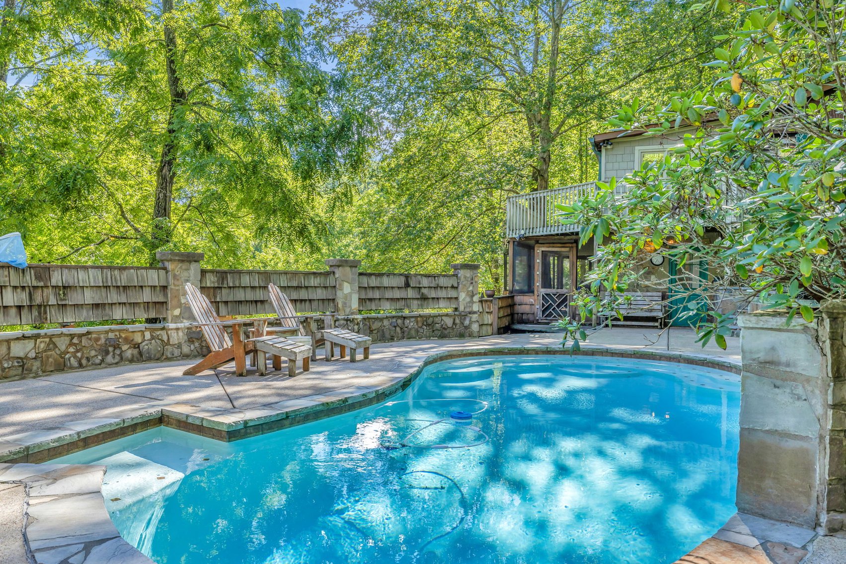 Image for Caney Fork Creek - 22 acres of Amazing Nature + Comfortable Old Log Cabin + Guest House + Shop