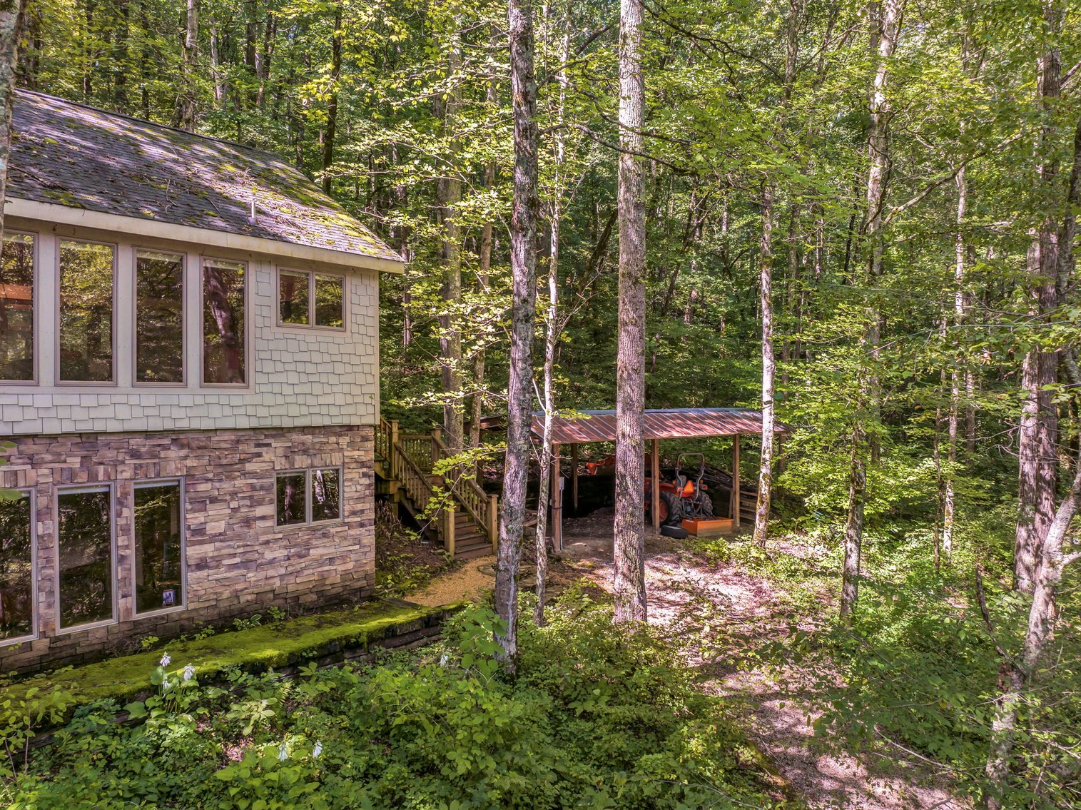 Image for Caney Fork Creek - 22 acres of Amazing Nature + Comfortable Old Log Cabin + Guest House + Shop