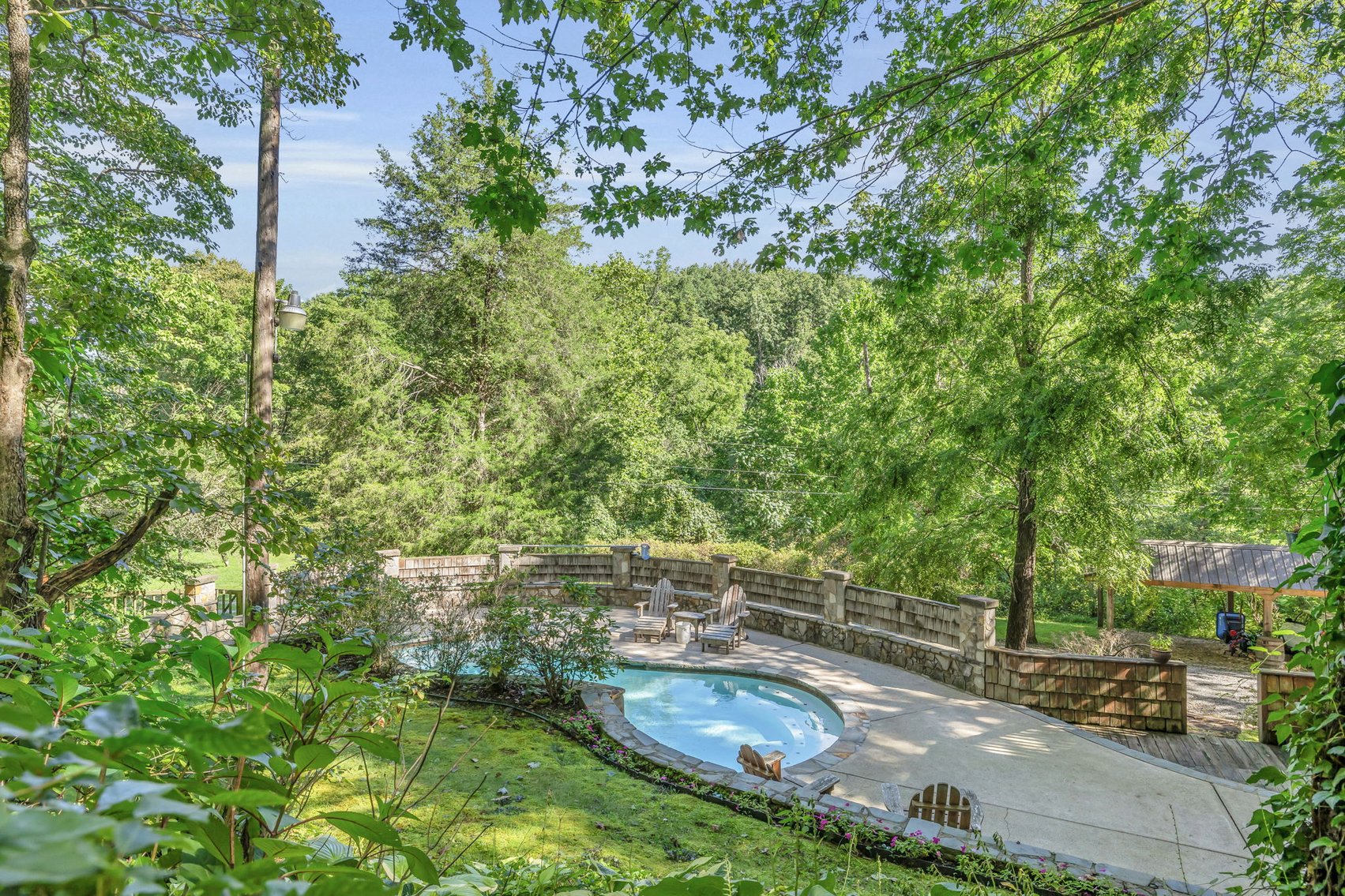 Image for Caney Fork Creek - 22 acres of Amazing Nature + Comfortable Old Log Cabin + Guest House + Shop