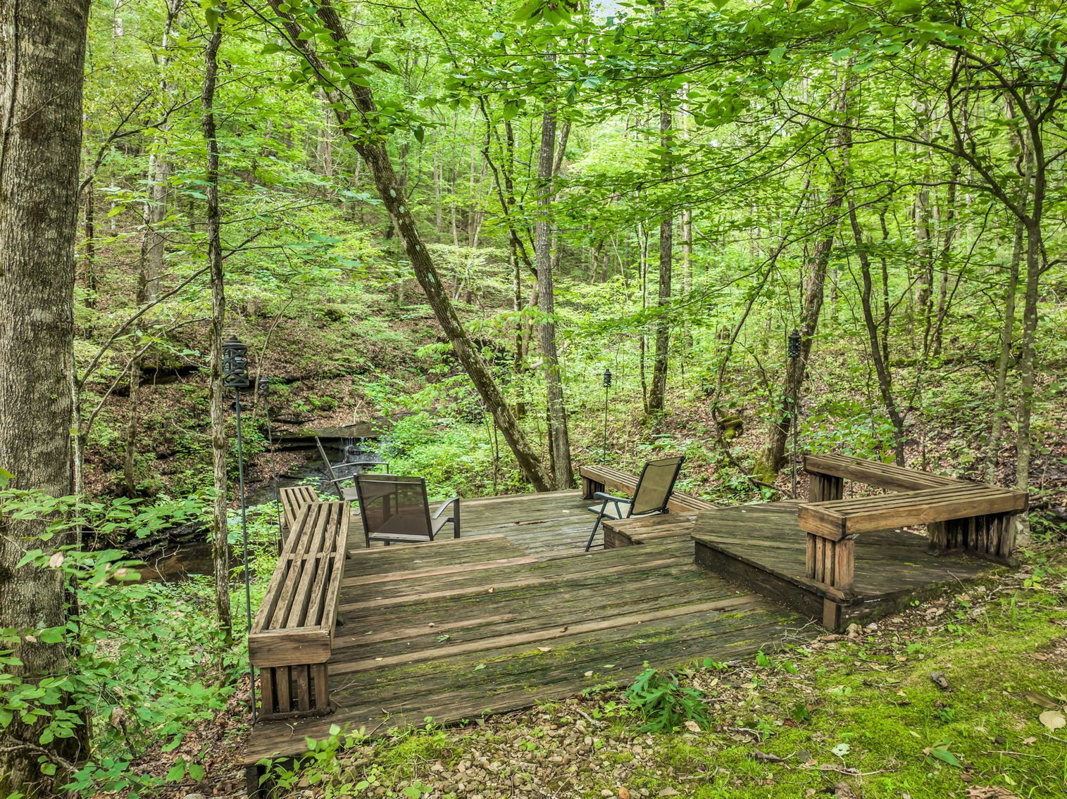 Image for Caney Fork Creek - 22 acres of Amazing Nature + Comfortable Old Log Cabin + Guest House + Shop