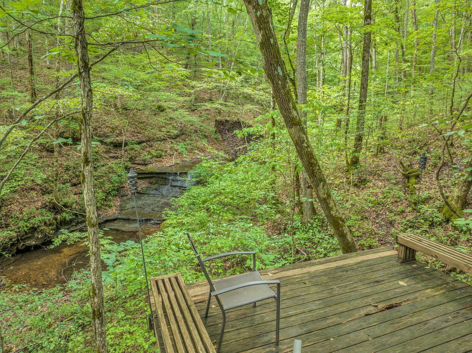 Image for Caney Fork Creek - 22 acres of Amazing Nature + Comfortable Old Log Cabin + Guest House + Shop