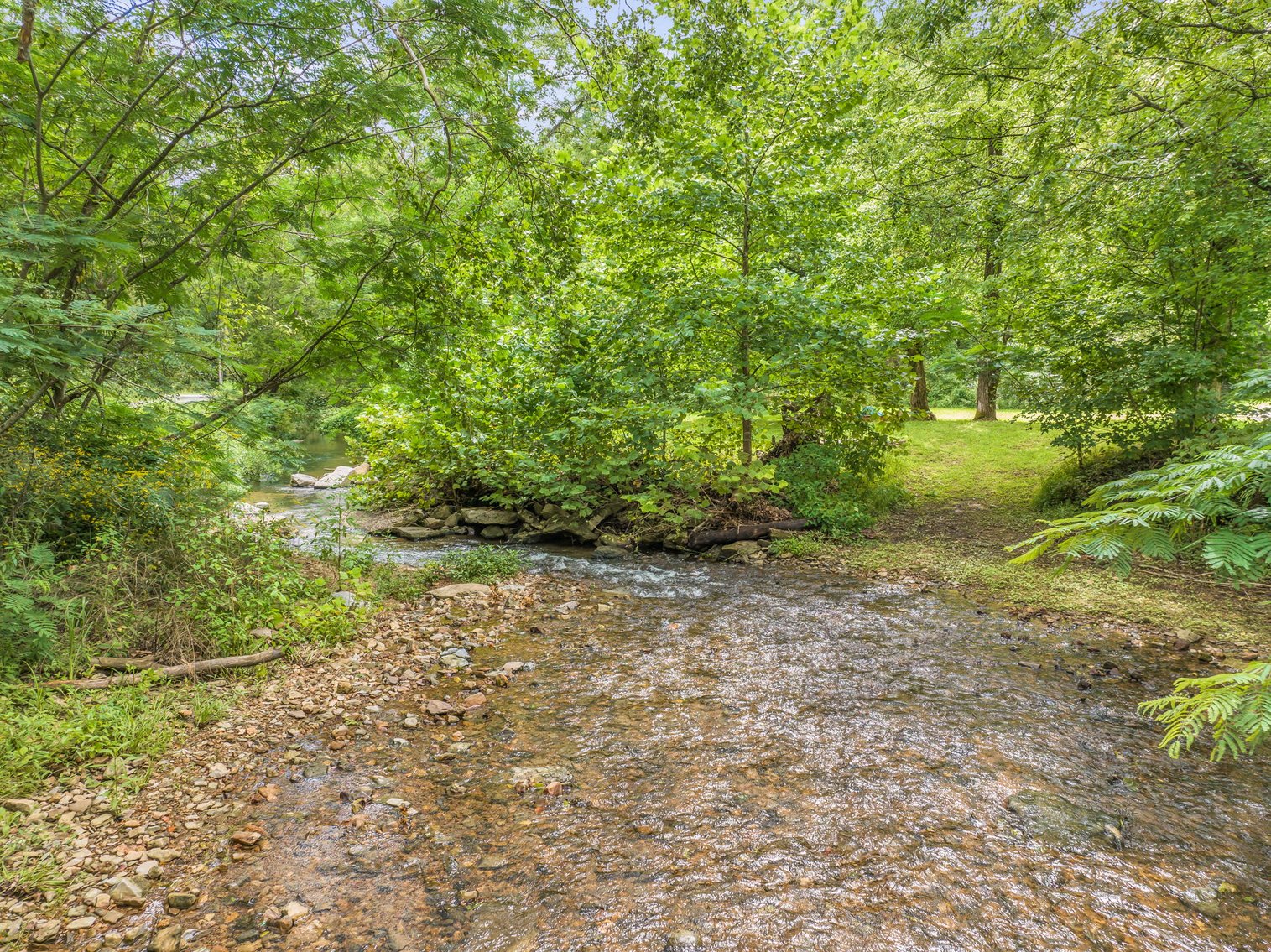 Image for Caney Fork Creek - 22 acres of Amazing Nature + Comfortable Old Log Cabin + Guest House + Shop