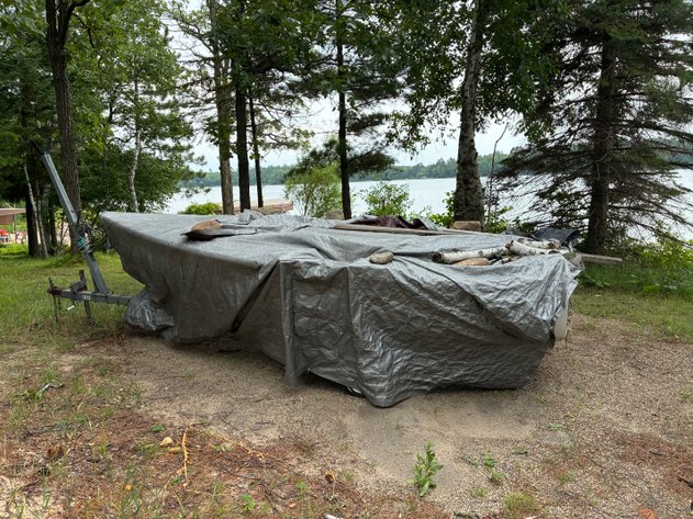 Image for 1989 Capri 14.2 sailboat, galvanized, trailer, mast in rafters of garage