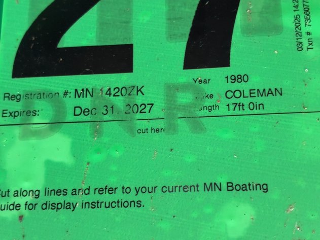 Image for 1980 Coleman 17' canoe