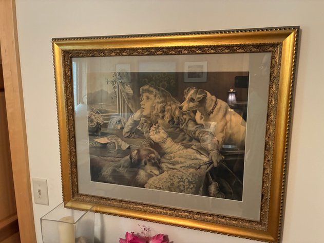 Image for Framed Print - Girl with dogs