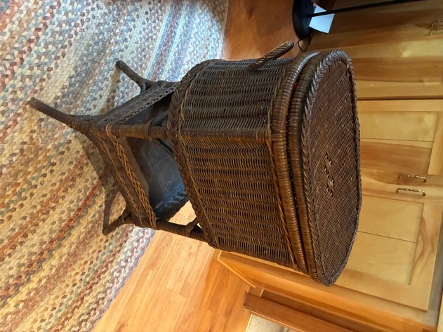 Image for Wicker sewing notions basket