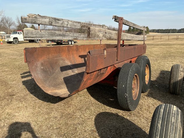 Image for New Holland spreader repurposed tandem axle farm trailer