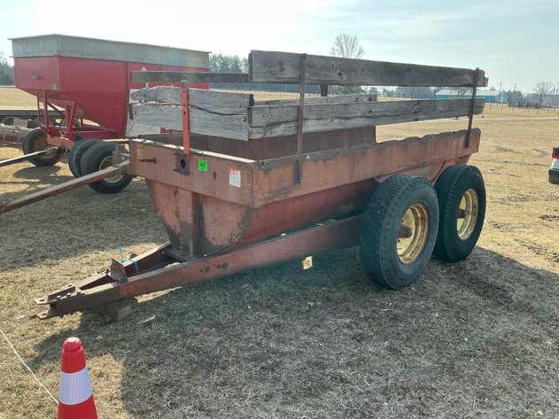 Image for New Holland spreader repurposed tandem axle farm trailer