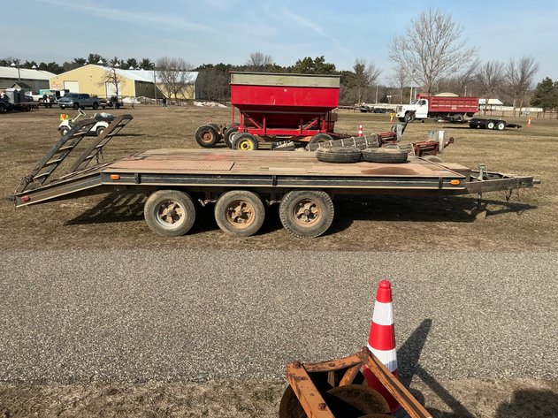 Image for 8x18 farm trailer with triple axle