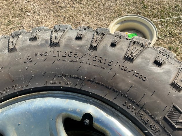 Image for Goodyear LT265/75R16 set of 4 tires on rims