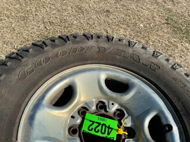 Image for Goodyear LT265/75R16 set of 4 tires on rims