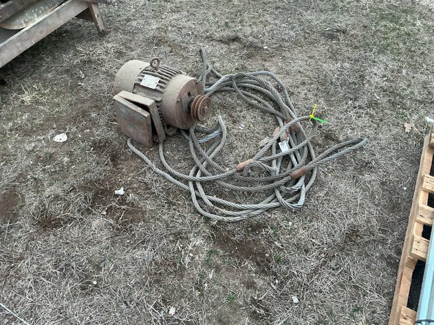 Image for (3) cables and 5HP motor for silage unloader