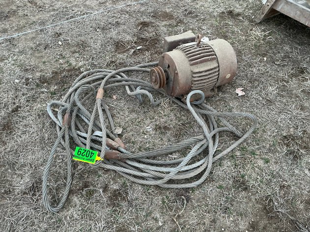 Image for (3) cables and 5HP motor for silage unloader