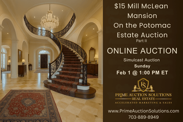 Image for $15 Million | Part 2 |  McLean Mansion on the Potomac | Online Estate Auction