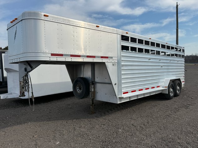 Image for 2008 FEATHER LITE 20' ALUMINUM STOCK TRAILER
