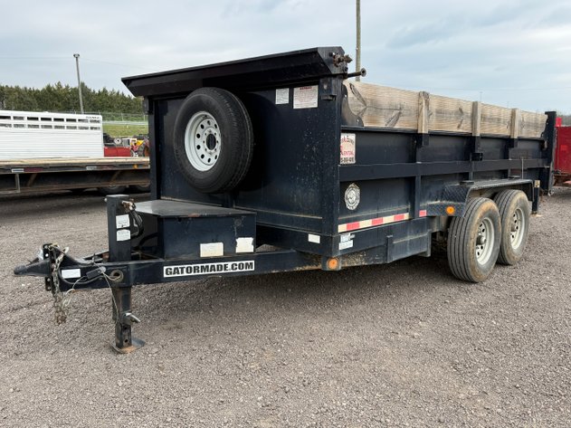 Image for 2018 GATOR MADE 14' BUMPER PULL DUMP TRAILER