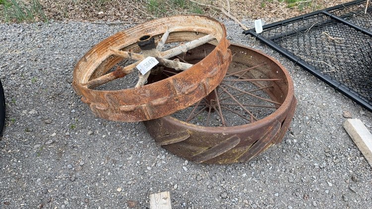 Image for QTY(2) STEEL TRACTOR WHEELS