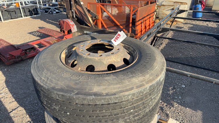 Image for QTY (4) 22.5 TIRES ON 10 LUG WHEELS