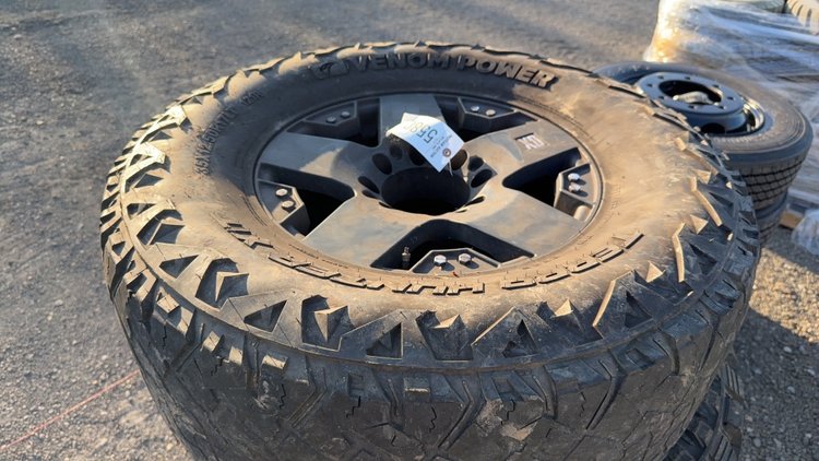 Image for QTY(4) 35 X 12.50R17LT TIRES ON XD 8 LUG WHEELS