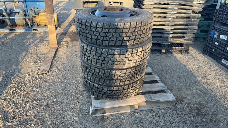 Image for QTY(4) 245/70R19.5 TIRES ON 8 LUG WHEELS