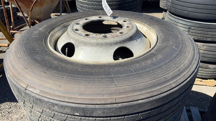 Image for QTY (4) 22.5 TIRES ON 10 LUG WHEELS