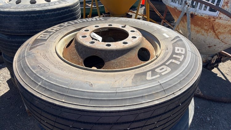 Image for QTY (4) 22.5 TIRES ON 10 LUG WHEELS