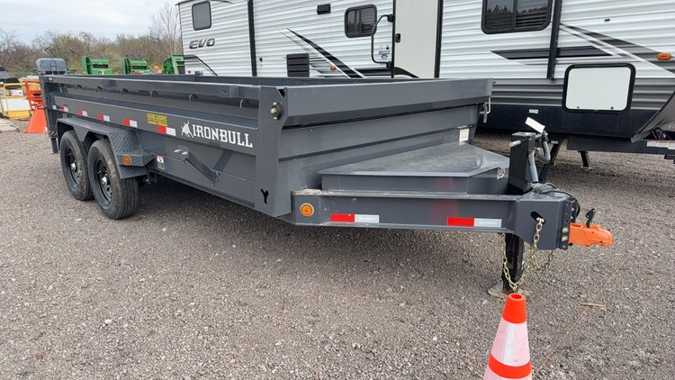 Image for 2025 IRONBULL 16' BUMPER PULL DUMP TRAILER