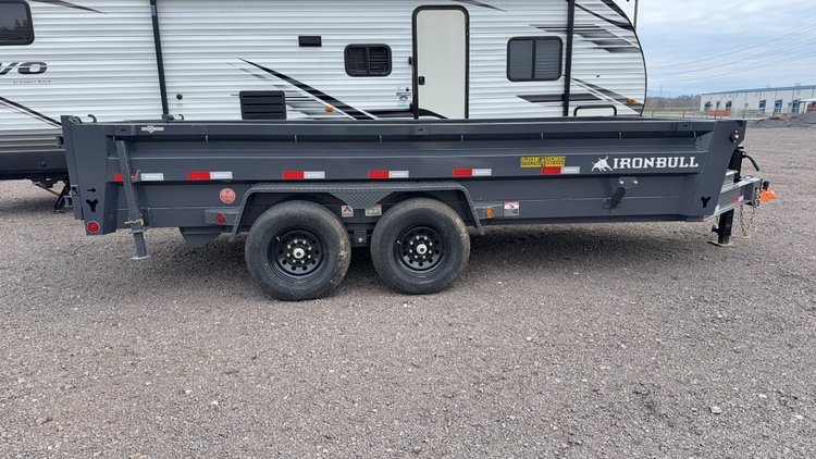 Image for 2025 IRONBULL 16' BUMPER PULL DUMP TRAILER