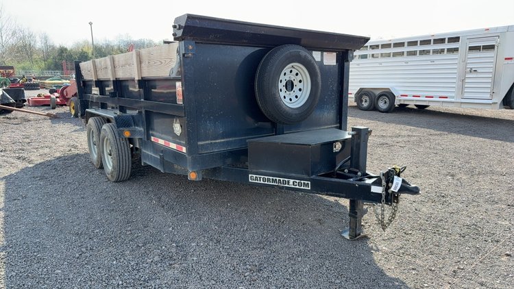 Image for 2018 GATOR MADE 14' BUMPER PULL DUMP TRAILER