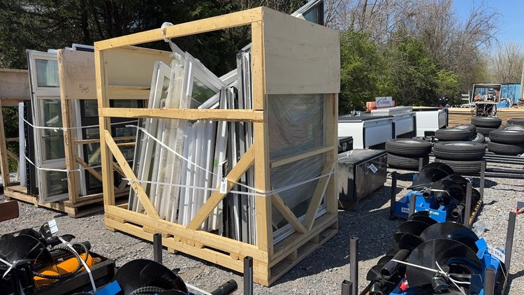 Image for CRATE OF VARIOUS SIZED WINDOWS